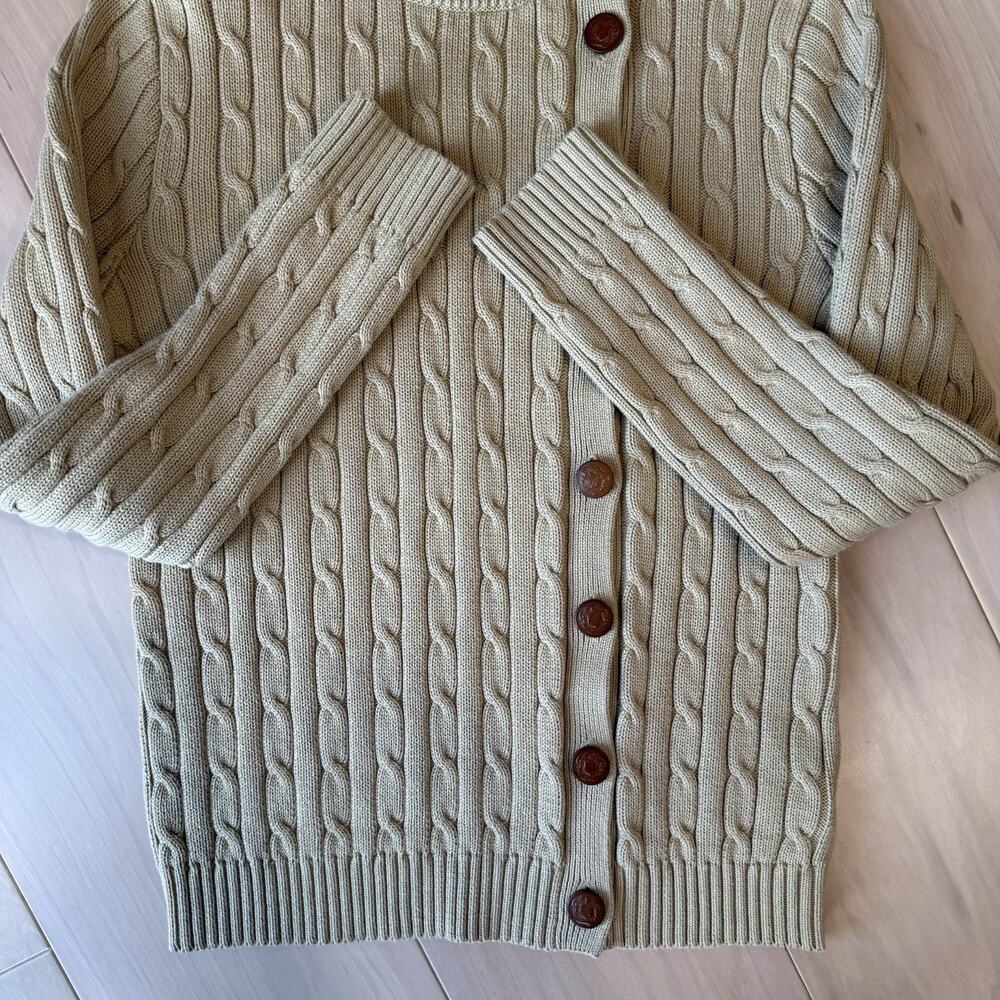 Lauren Ralph Lauren Cable Knit Sweater Women's Small Khaki - Picture 6 of 9